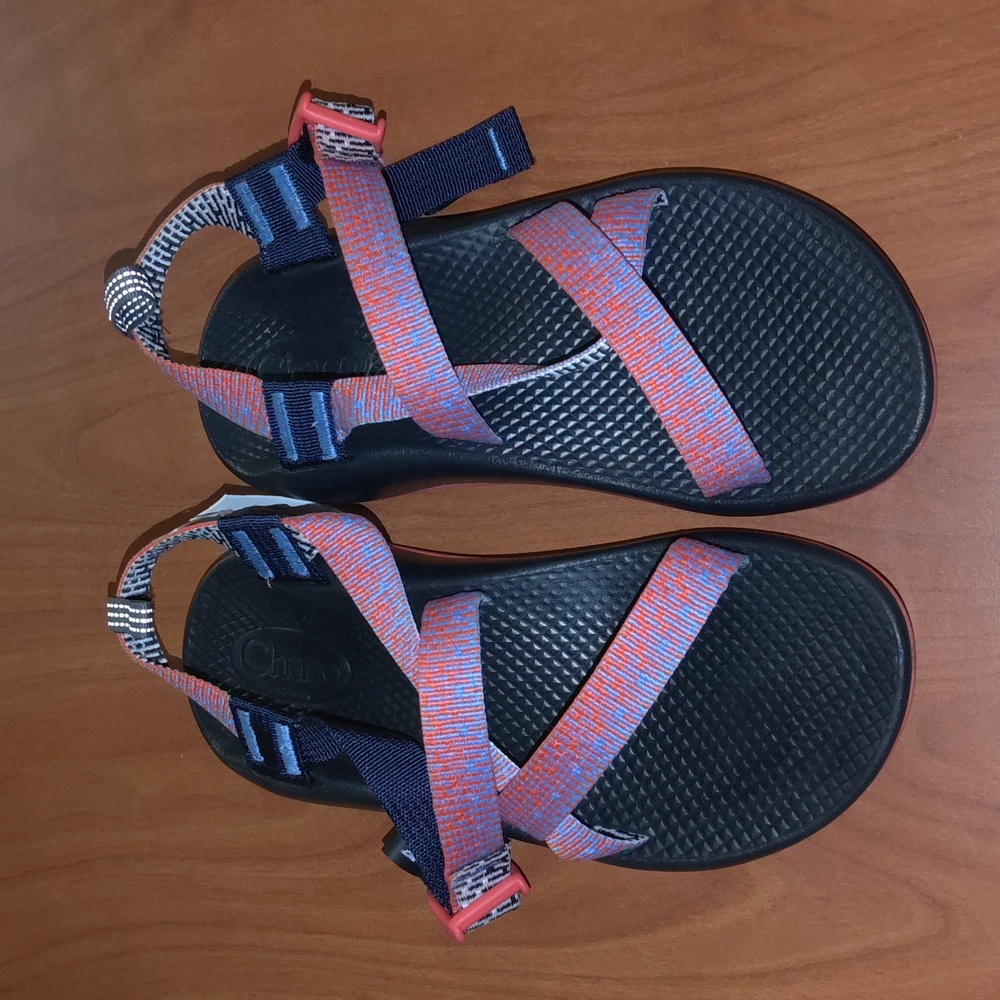 Chaco Youth Z1 Sandals Ecotread Coral Black Hiking Wate Sport Shoes Size 4
